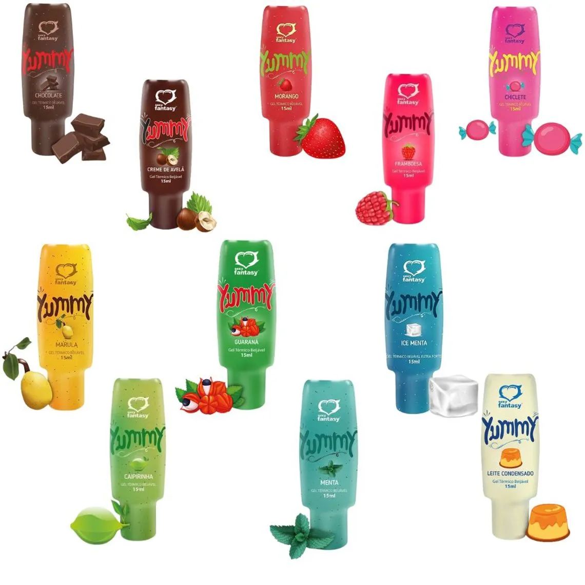 Gel Térmico Comestível Yummy 15ml Sexy Fantasy R$15,00