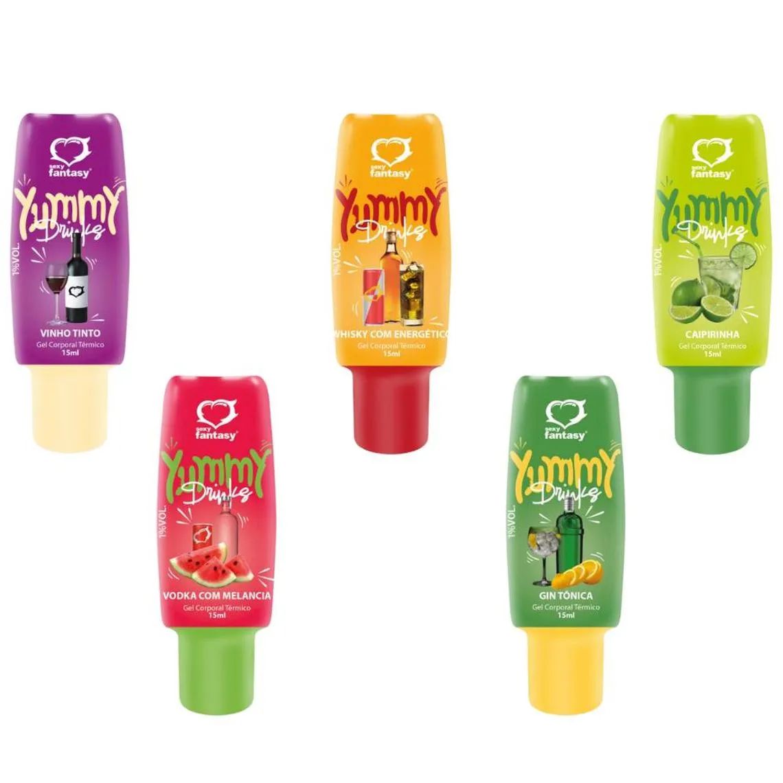 Gel Comestível Yummy Drinks 15ml Sexy Fantasy R$15,00
