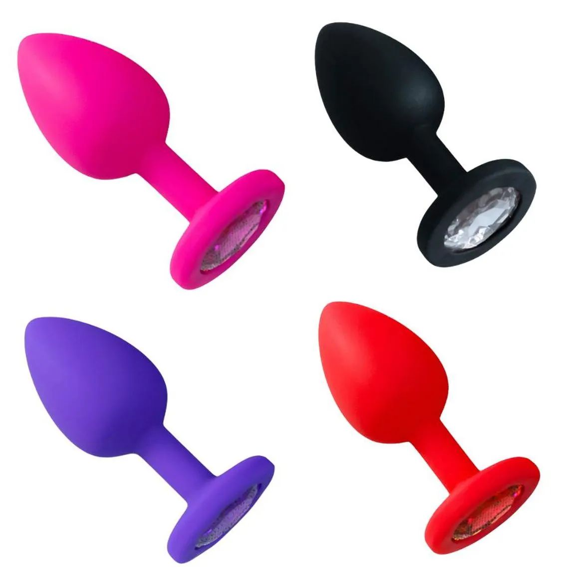 Plug Anal Em Silicone Com Pedra Tamanho P $20,00