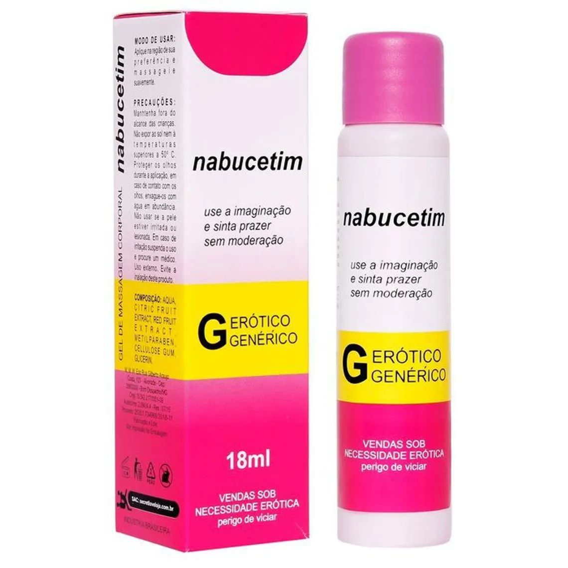 Lubrificante Íntimo Nabucetim 18ml Segred Love R$12,00