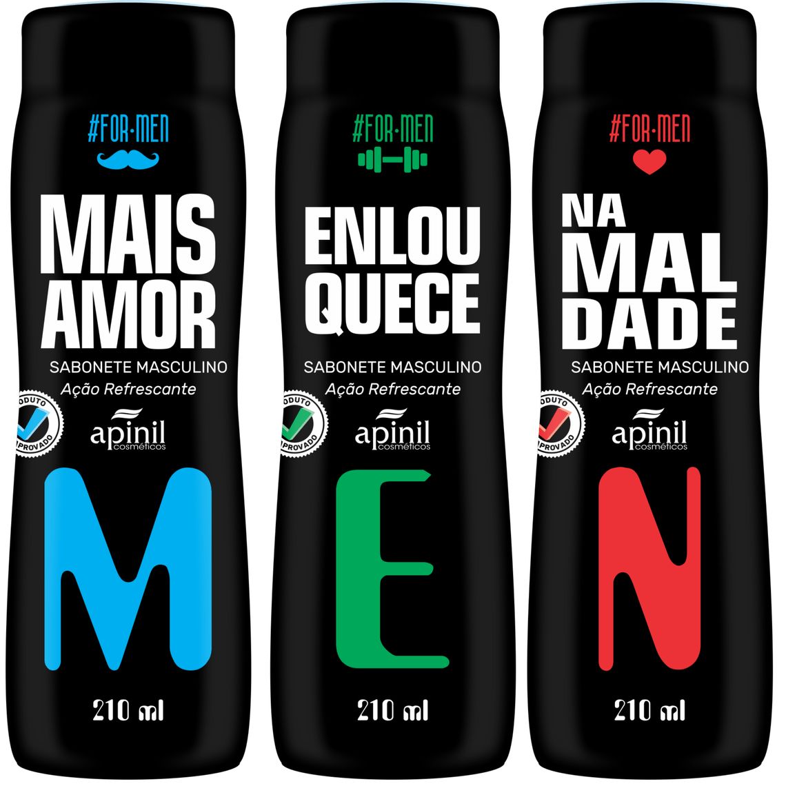 Sabonete Masculino For Men 200ml Apinil R$10,00
